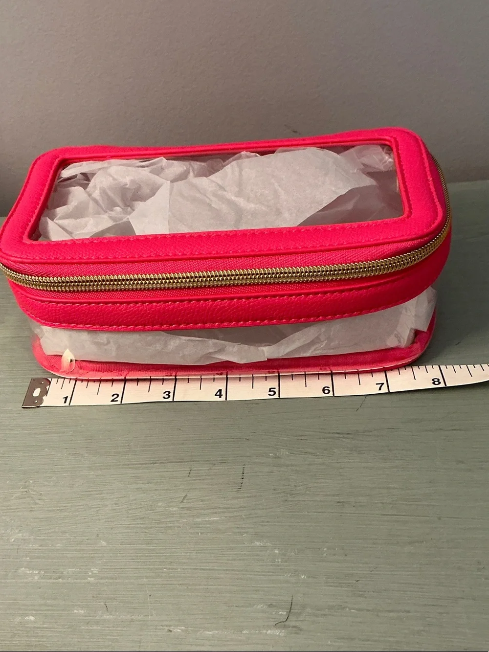 a new day Pink Clear Makeup Travel Case New